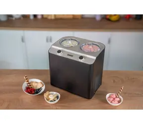 Unold 48835 Doppio nero / Zmrzlinovač / 250 W / 1,2 l / nerezová ocel / otočné ovládání