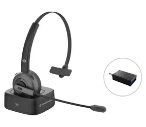 Conceptronic POLONA03BD černá / Bluetooth headset / mono / on-ear / BT 5.0 / výdrž 22 h