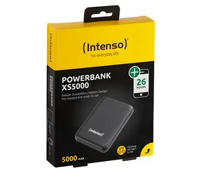 Intenso XS5000 černá / Powerbanka / 5000 mAh / USB-C + USB-A