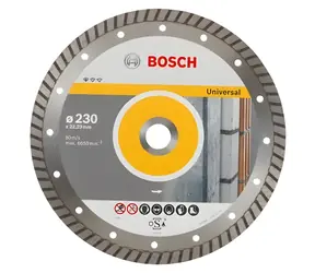 Bosch 2608602397 O 230 mm / Diamantový řezací kotouč / Standard for Universal Turbo / beton, zdivo, cihly