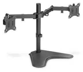 Digitus DA-90401 černá / Stojan pro 2 monitory / VESA 75x75, 100x100 / nosnost 16 kg / náklon 45°