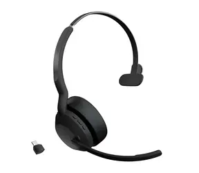 Jabra Evolve2 55 (25599-889-899) černá / Mono sluchátka / mikrofon / ANC / USB-C / Bluetooth / UC