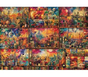 SCHMIDT Puzzle Cestování s knihami a vínem / 2000 dílků / od 14 let