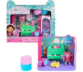 SPIN MASTER Gabby's Dollhouse Herní kulisa Groovy Music Room / s figurkou DJ Catnip / od 3 let