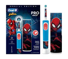 Oral-B Vitality Pro 103 Kids Spiderman modrá/bílá / Elektrický zubní kartáček / Sensitive Mode / 2minutový časovač
