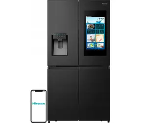 Hisense RQ760N4IFE černá / Chladnička / French Door / Total No Frost / 577 l / Energetická třída E