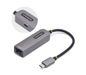 StarTech adaptér USB-C na Ethernet šedá / Adaptér / RJ-45 / 5 Gbps / Realtek RTL8153B