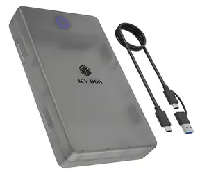 Icy Box IB-388-CU3 černá / Externí box pro 2.5"/3.5" SATA SSD/HDD / USB-C / UASP