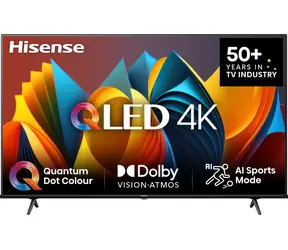 75" Hisense 75E77NQ černá / Televize / QLED / UHD / HDMI / USB / LAN / Wi-Fi / DVB-T2&C&S2 / 30W repro