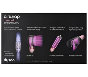 Dyson Airwrap Co-anda2x Straight+Wavy krémová/růžové zlato / Multistyler na vlasy / 1700 W / Bluetooth / 6 nástavců