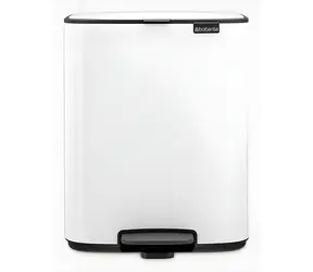 BRABANTIA Bo pedálový odpadkový koš bílá / 12 l / 29,2 x 26,3 x 36,9 cm