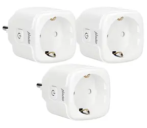 Alecto SMART-PLUG10 bílá 3-pack / Chytrá zásuvka / Wi-Fi / monitor spotřeby / 16A / 3680W