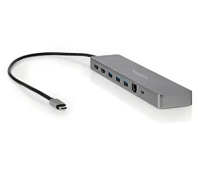 Nedis USB-C multiport adaptér 10 v 1 antracit / USB-C hub / HDMI 2x / RJ45 / SD / USB-A 3x