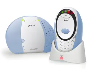 Alecto DBX-85 ECO bílá/modrá / Dětská chůvička / DECT / dosah 300 m / Zpětné volání
