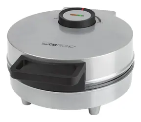 Clatronic HA 3833 černá, stříbrná / Vaflovač / 1200 W / 1 vafle / kulatý tvar