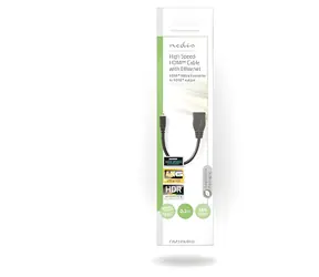 Nedis Micro HDMI 0,2 m černá / Kabel HDMI / Micro HDMI - HDMI / 4K 30Hz / 10,2 Gbps / Ethernet