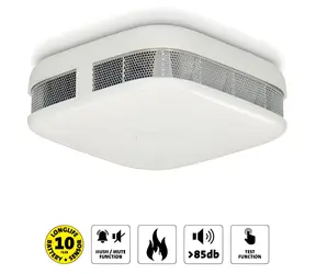 Alecto SA50 bílá / Detektor kouře / 2 ks / 10 let baterie / 85 dB