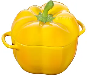 STAUB Mini Cocotte Peppers 40500-324-0 žlutá / Kastrol s poklicí / 11,8 cm / 0,45 l