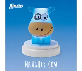 Alecto NAUGHTY COW modrá kráva / Dětské noční světlo / LED / 3x AA baterie