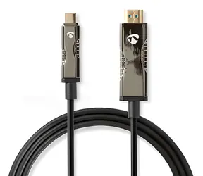 Nedis USB-C na HDMI aktivní optický kabel 20 m černá / Kabel HDMI / AOC / 18 Gbps