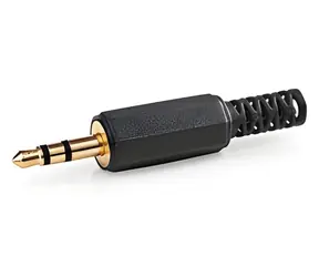 Nedis Audio konektor pozlacený černá/zlatá / Audio konektor / Zástrčka / Pájecí / 4,0 mm / 25 ks