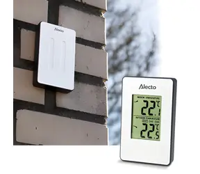 Alecto WS-1050 bílá / Meteostanice / bezdrátové venkovní čidlo / vnitřní a venkovní teplota