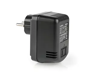 Nedis Měnič napětí 230V-110V černá / Měnič napětí / 30 W / Zásuvka typu F