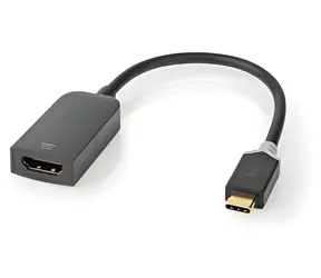 Nedis USB-C - HDMI adaptér Antracit / Adaptér / USB 3.2 Gen 1 / 4K 60Hz / Pozlacené konektory / 0,2 m