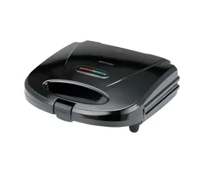 MPM MOP-47 černá / Sendvičovač / 900 W / 2 sendviče / 4 trojúhelníky / nepřilnavý povrch