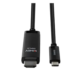 Lindy USB-C na HDMI 8K60 černá / Kabel / 3 m / 144 Hz