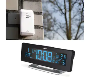 Alecto WS-2500 / Meteostanice / bezdrátové venkovní čidlo / teplota a vlhkost / DCF řízený čas / budík