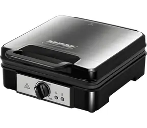 MPM MGO-36M stříbrná / Vaflovač / 1200 W / 4 vafle / nastavitelný termostat