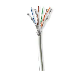 Nedis Síťový kabel CAT7 v roli šedá / Síťový kabel / S/FTP / Solid měď / 50 m / LSZH