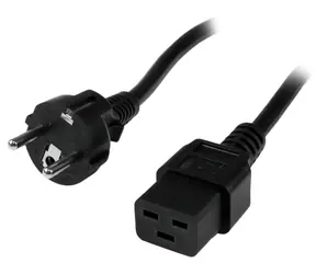StarTech napájecí kabel Schuko - C19 2m černá / Napájecí kabel / CEE7/7 - C19 / 16 A