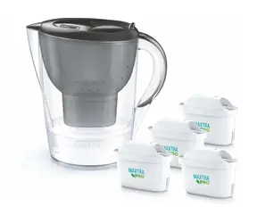 Brita Marella grafitová + 4x filtr Maxtra Pro / Filtrační konvice / 2,4 l / 150 l filtrace