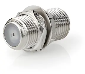Nedis satelitní anténní adaptér F-F přímý / Adaptér / poniklovaný / 75 Ohm / kov