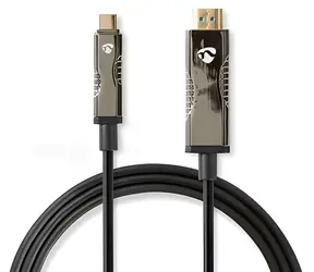 Nedis Aktivní optický kabel USB-C - HDMI 30 m černá / Kabel adaptérový / 4K 60Hz / 18 Gbps