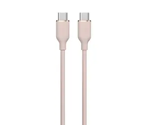 Devia Jelly Series silikonový kabel růžová / Kabel USB-C - USB-C / 1,2 m