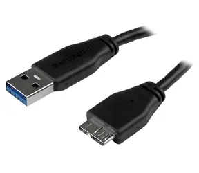 StarTech USB-A na Micro-USB B černá / Kabel / USB 3.0 / 3 m / 5 Gbps / slim