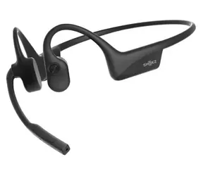 Shokz OpenComm2 PTT for Zello černá / Bluetooth sluchátka / před uši s mikrofonem / Bone Conduction / IP55 / USB-C