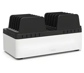 Belkin Store and Charge Go černá, bílá / Nabíjecí a úložná stanice / pevné přihrádky