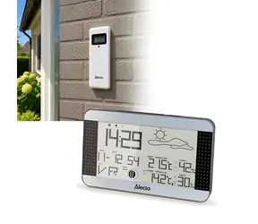 Alecto WS-1700 / Meteostanice / bezdrátový senzor / 7,7" displej