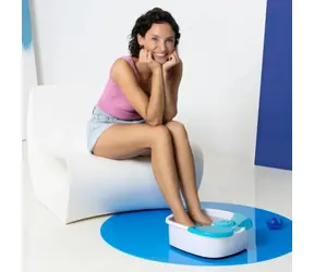 Medisana Ecomed FS-70E bílá/modrá / Masážní vana na nohy / bublinková koupel / masážní válečky / 60 W