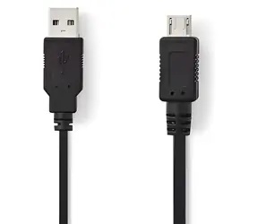 Nedis USB 2.0 kabel černá / Kabel USB / USB-A - Micro-A / 480 Mbps / 2 m