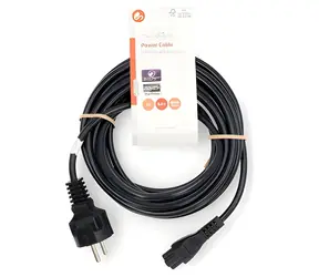 Nedis Napájecí kabel černá / Napájecí kabel / Zástrčka Schuko - IEC C5 (trojlístek) / Přímý / 5 m