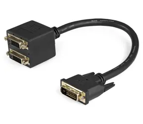 StarTech DVI-D video rozbočovací kabel černá / Rozbočovací kabel / 1x DVI-D - 2x DVI-D / 0,3 m