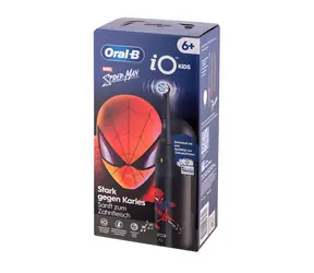 Oral-B iO Kids Spiderman černá / dětský elektrický rotační zubní kartáček / časovač / od 6 let / cestovní pouzdro