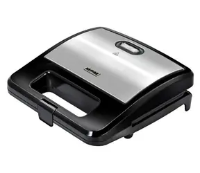 MPM MOP-48M černá / Sendvičovač / 750 W / nepřilnavý povrch / zámek madla