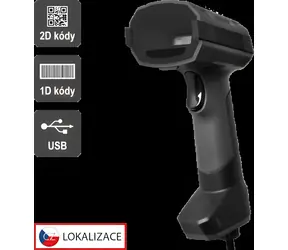 VIRTUOS HT-857 tmavě šedá / Snímač 2D čárových kódů / CCD / USB / IP65