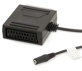 Nedis SCART - Jack 3,5 mm adaptérový kabel černý / Kabel / SCART - Jack 3,5 mm / 0,2 m / 480p